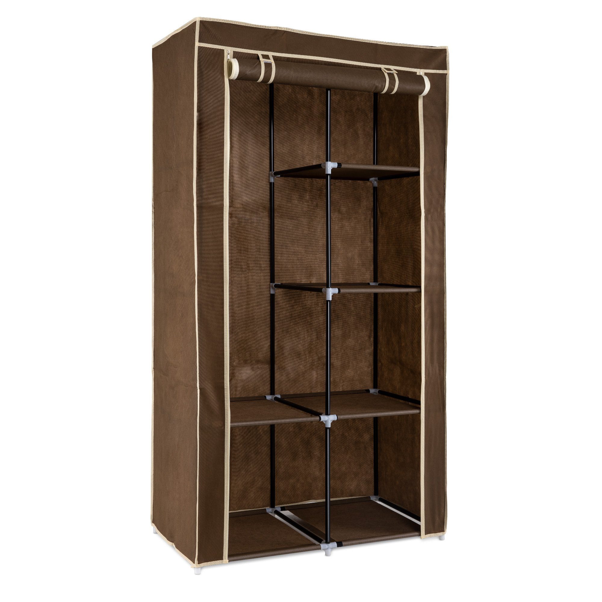 Navaris Stoffschrank Stoff Kleiderschrank - 88x170x45cm - faltbar aus Vlies