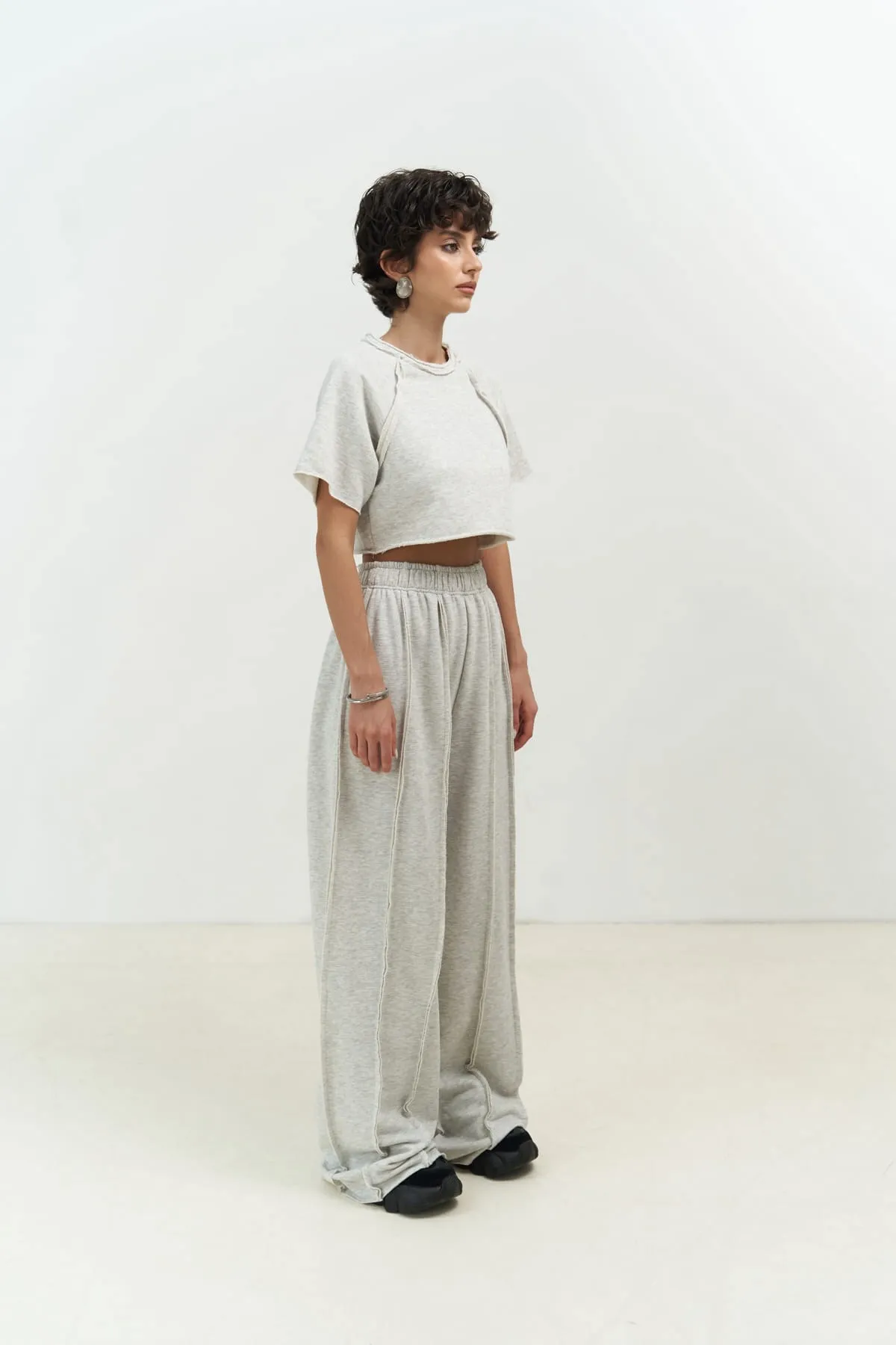 MAİ COLLECTİON  Marcio Karmelange Crop-Trainingsanzug-Set