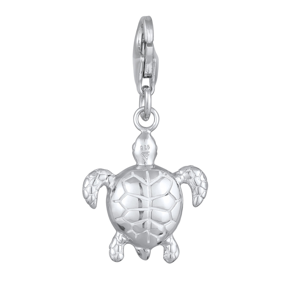 Nenalina Nenalina Amulette Femmes pendentif tortue avec émail et cristaux en argent sterli Pendentif