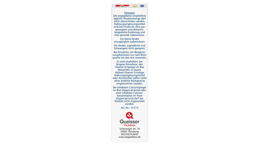 Doppelherz D3 + K2 + Calcium + Magnesium
