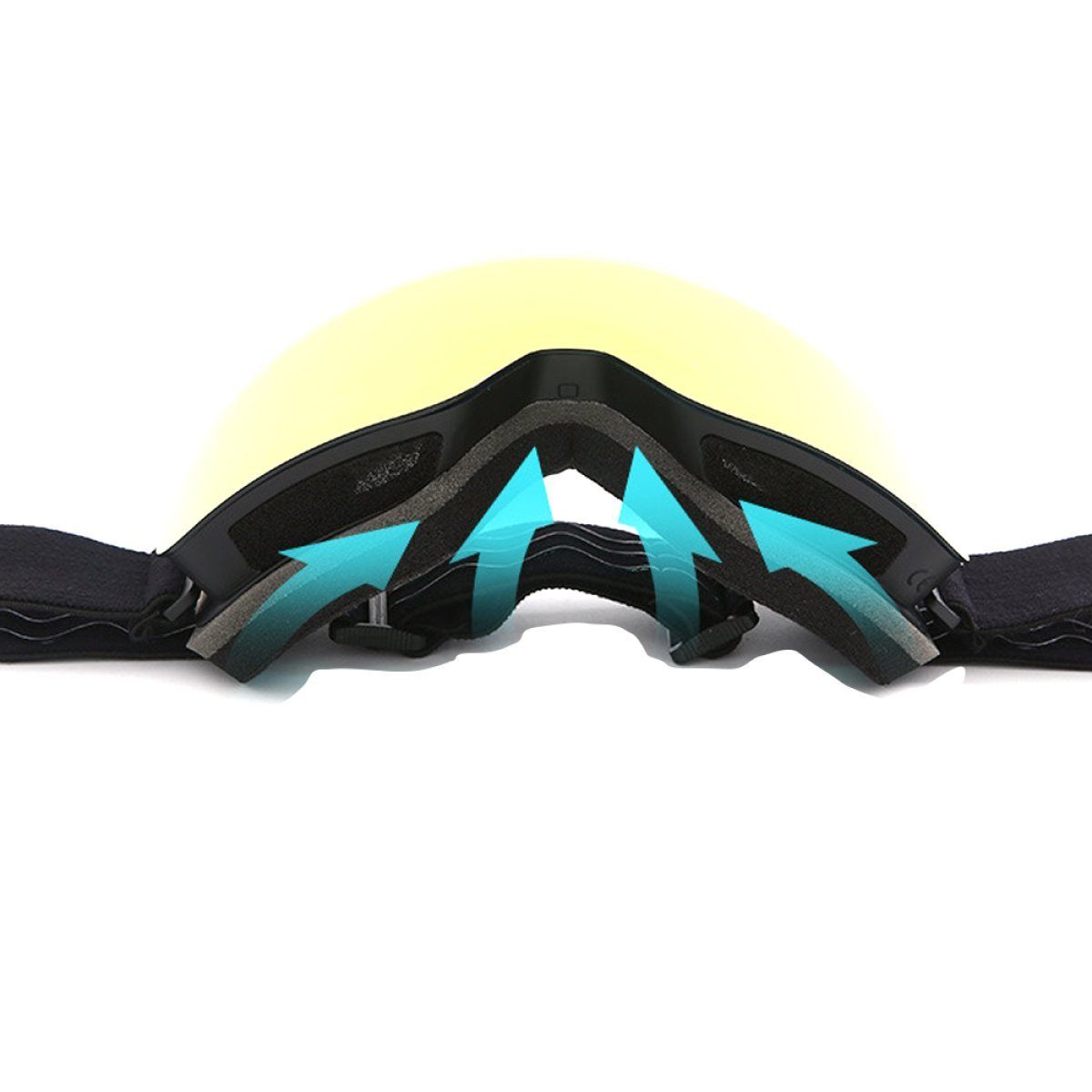 JedBesetzt Snowboardbrille Skibrille Snowboard Brille für Damen und Herren - Verspiegelt