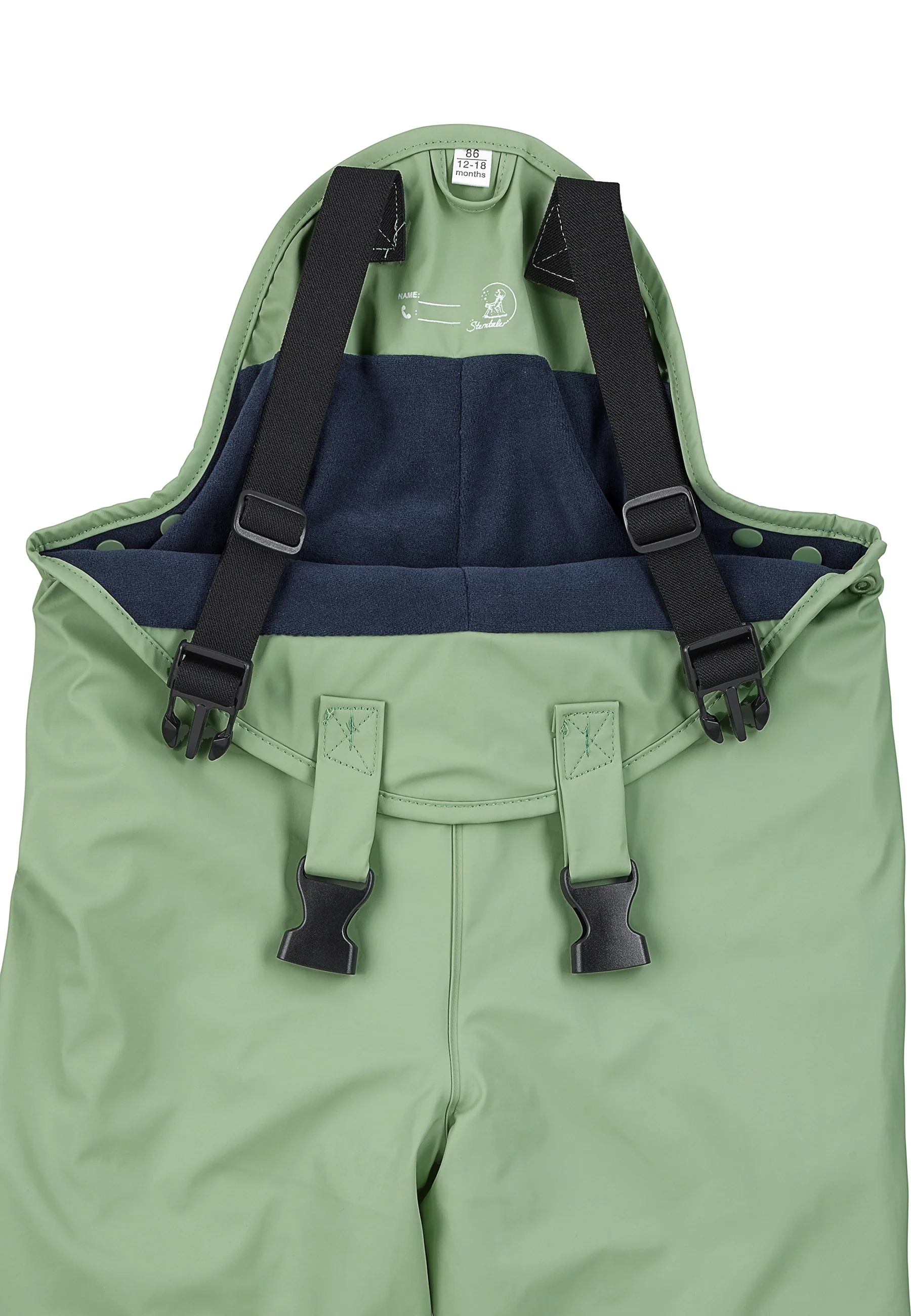 Regenhose Kinder, gefüttert mit Reflexstreifen