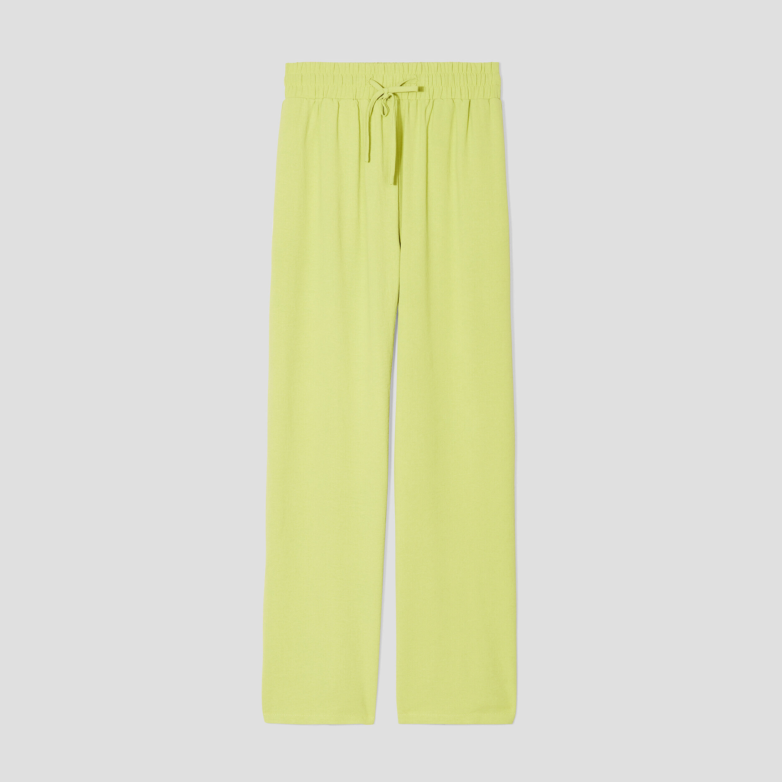 Pantalon droit fluide vert anis femme | Cache Cache