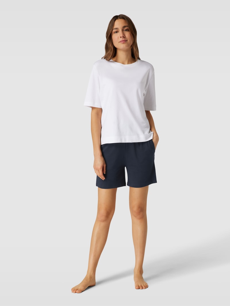 Pyjama-Shorts mit elastischem Bund in marineblau