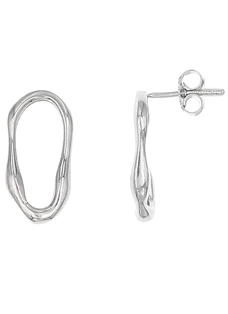 Casa Jewelry Silver Bamboo stud earrings