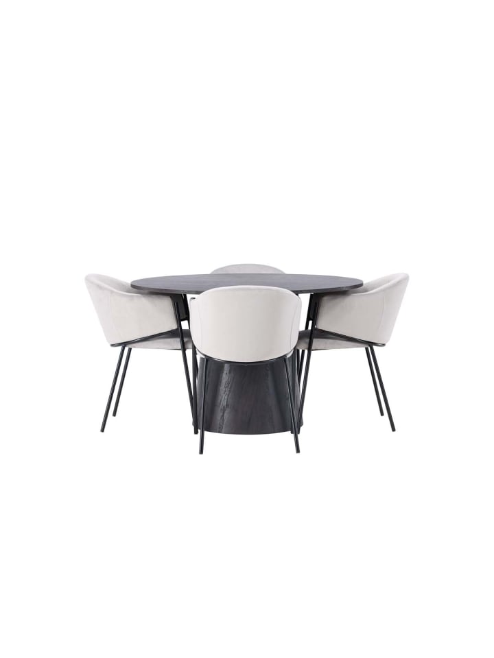 ebuy24 Essgruppe Lanzo 9 (5-teilig) Mocca 120 x 120 cm günstig kaufen onesize