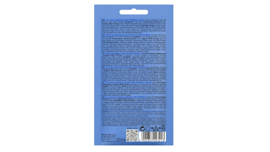 Selfie Project Eco-Sparkle Peel-Off Mask Shine like an Earth Lover 12 ml