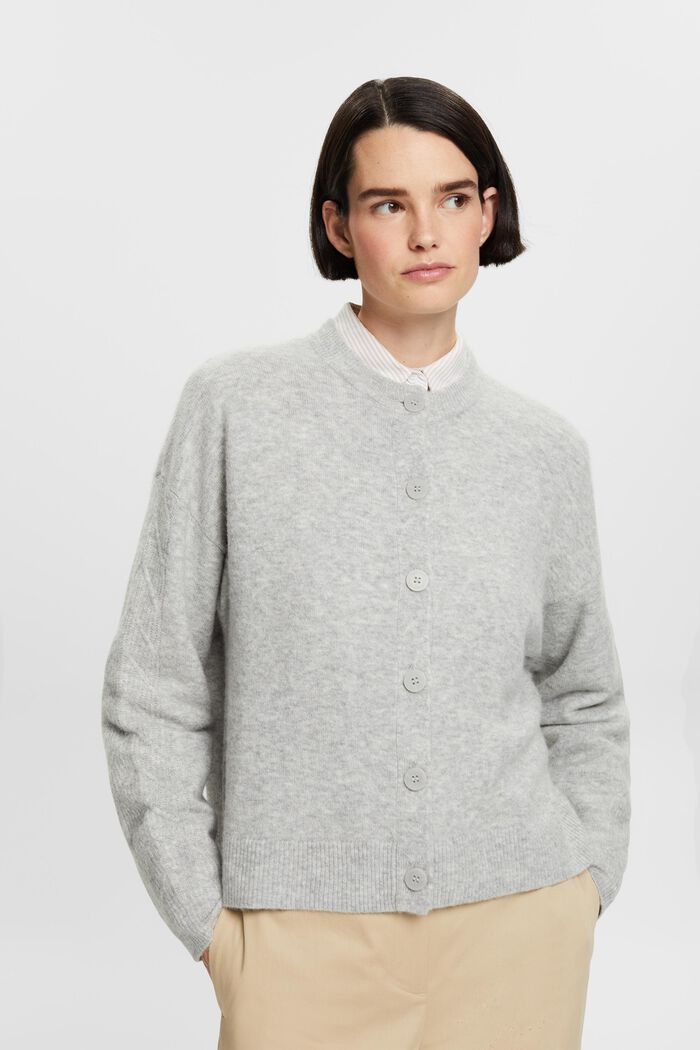 Grobstrick-Cardigan aus Wollmix
