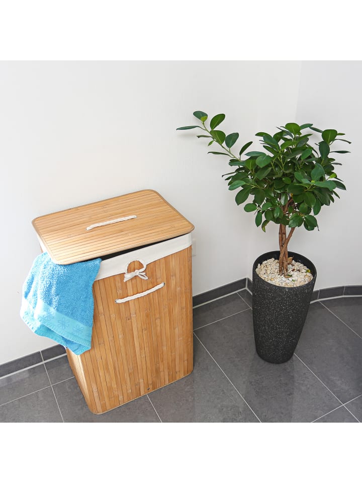 relaxdays 2x Wäschekorb in Natur/ Weiß - Je 83 l günstig kaufen onesize