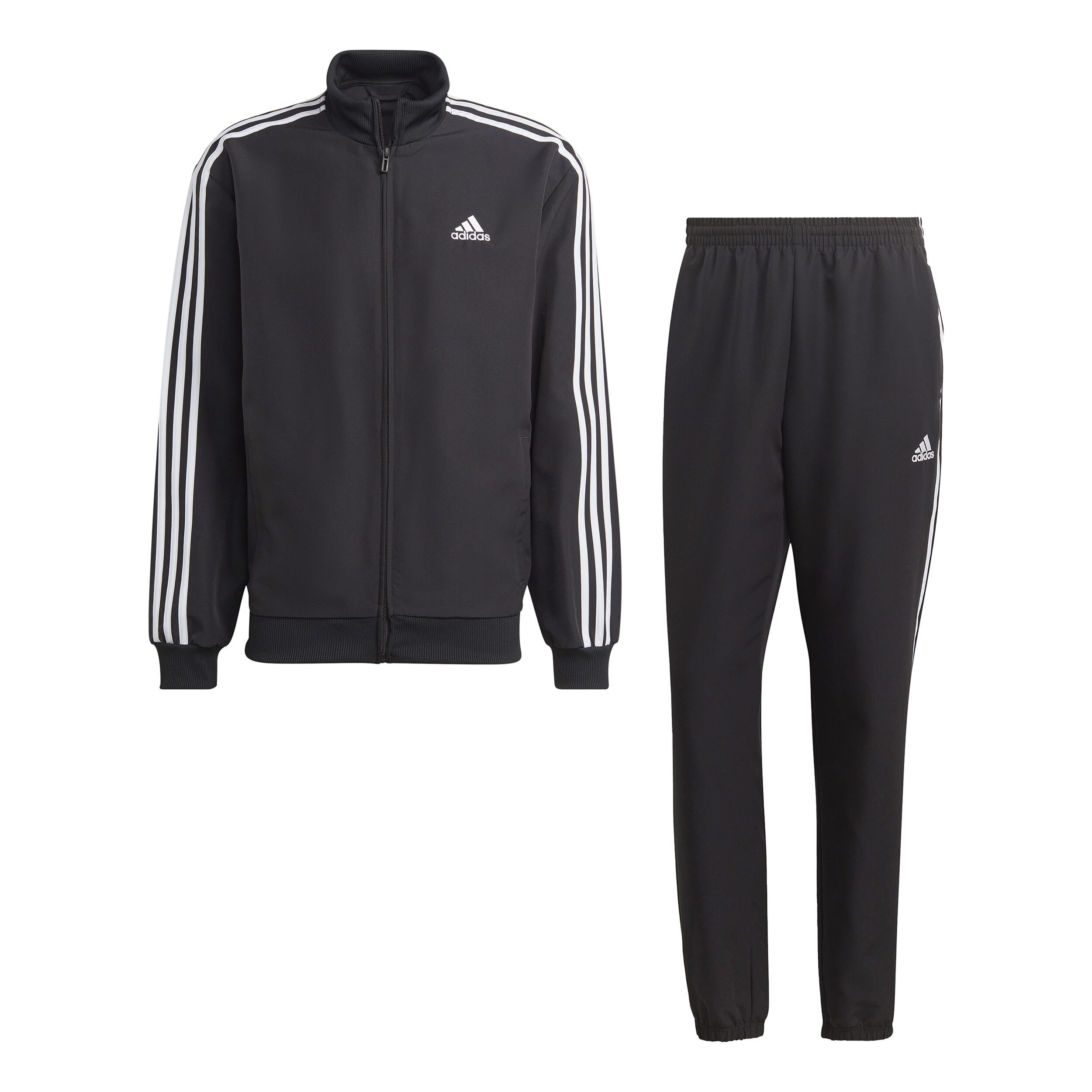 3-Stripes Woven Trainingsanzug Herren - Schwarz, Weiß
