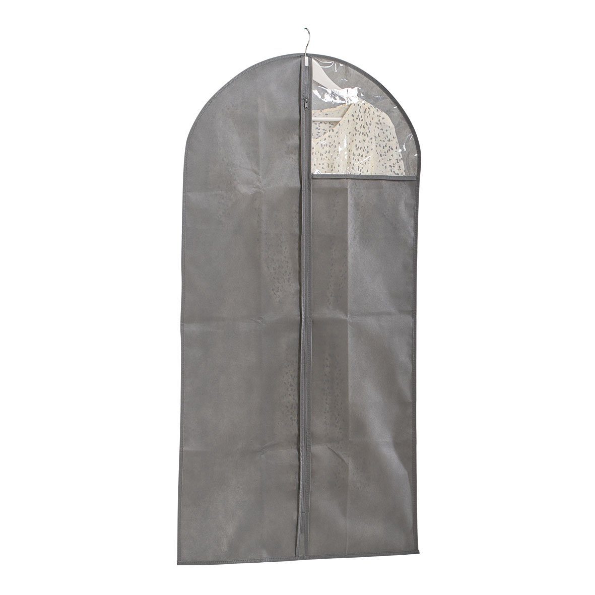 Zeller Present Kleidersack Kleiderhülle m. Fenster Vlies, grau, 58 x 118 cm