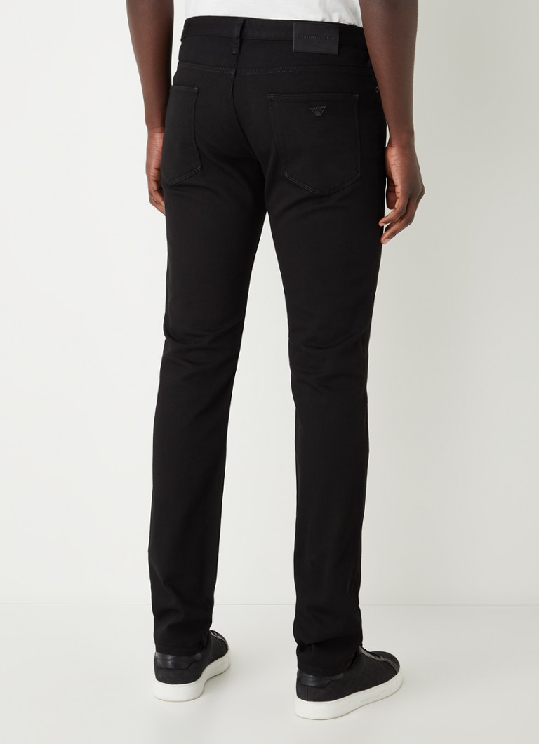 Obcisłe jeansy Emporio Armani z kolorowym przetarciem