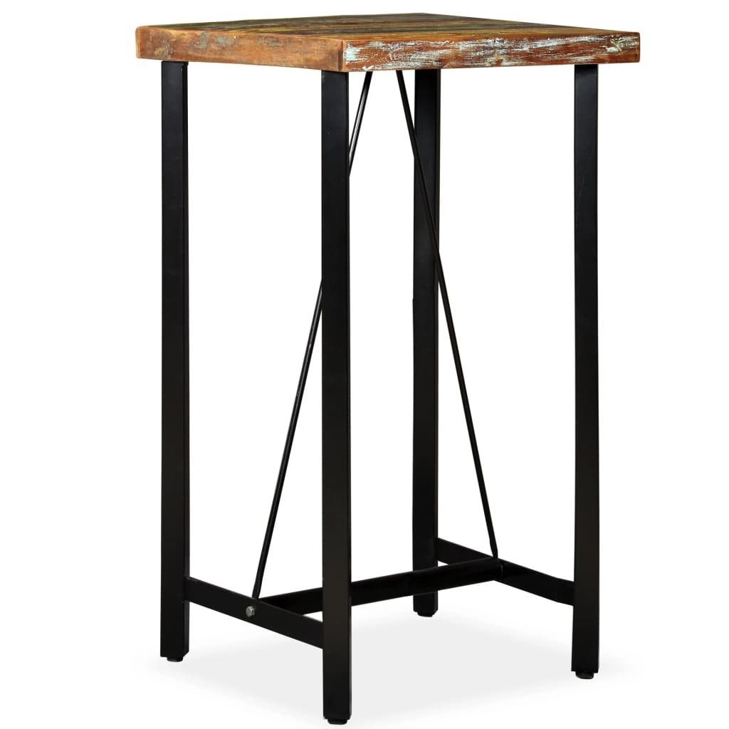 möbelando Stehtisch 295480 (LxBxH: 60x60x107 cm), aus Massivholz in recycle Optik