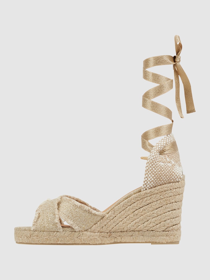 Wedges mit Glitter-Effekt Modell 'Bluma' in gold meliert