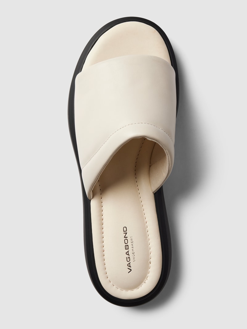 Pantoletten mit breitem Riemen in offwhite