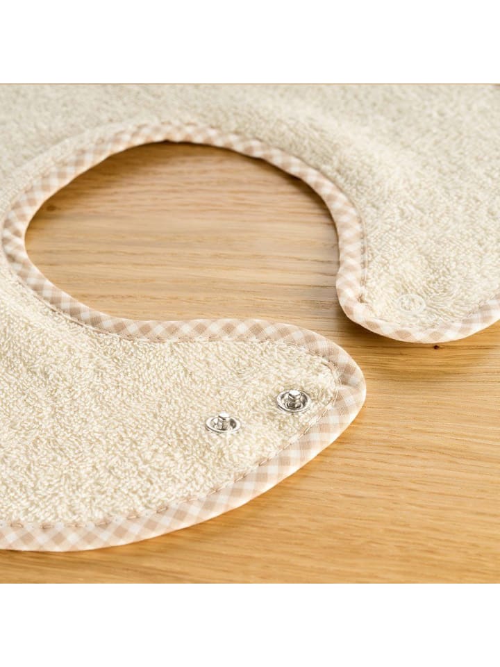 Wörner 2er Set Riesen-Lätzchen mit Druckknöpfen - Natur Hellbraun in braun günstig kaufen onesize