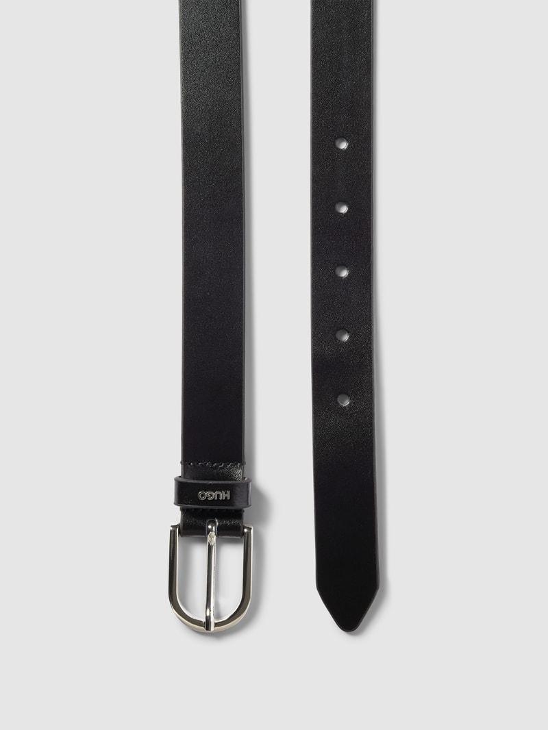 Gürtel mit Label-Detail Modell 'Zoey' in schwarz