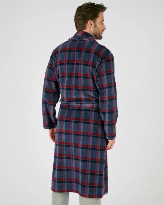 Robe de chambre à carreaux maille chaude Thermolactyl