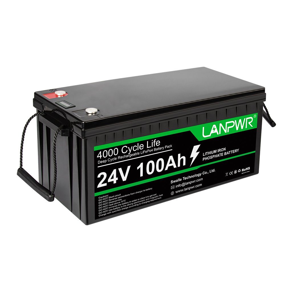Tidyard Stromerzeuger 24V 100AH LiFePO4-Akku,Akkus und PowerBanks,Nennspannung: 25,6 V, (Energiespeicherbatterie Notstromversorgungen, LiFePO4 Batterie Powerstation für Stromausfall,Reise,Camping,Angeln), 4000 Zyklen,ist leicht,umweltfreundlich,erwei