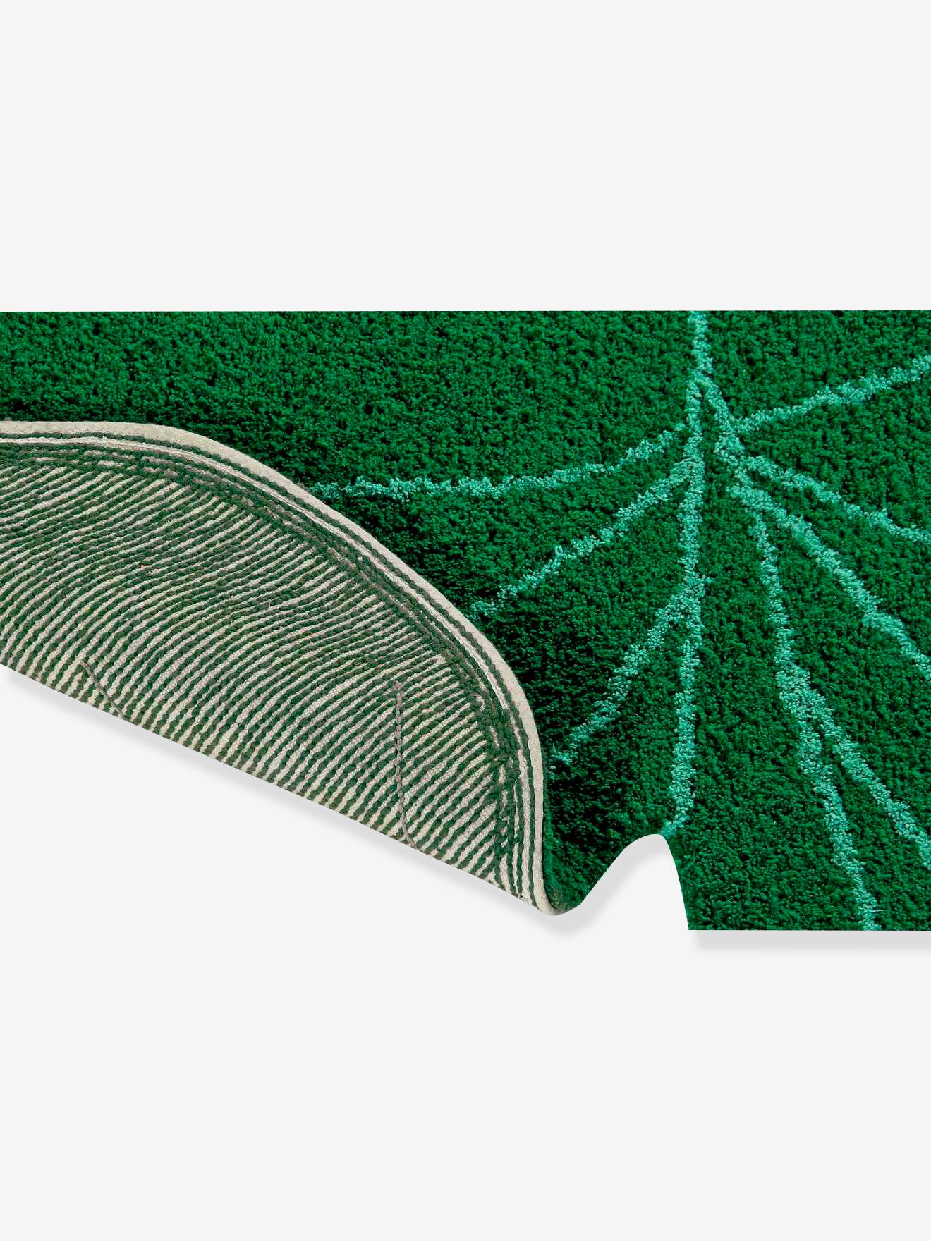 Tapis coton lavable Feuille Monstera LORENA CANALS vert
