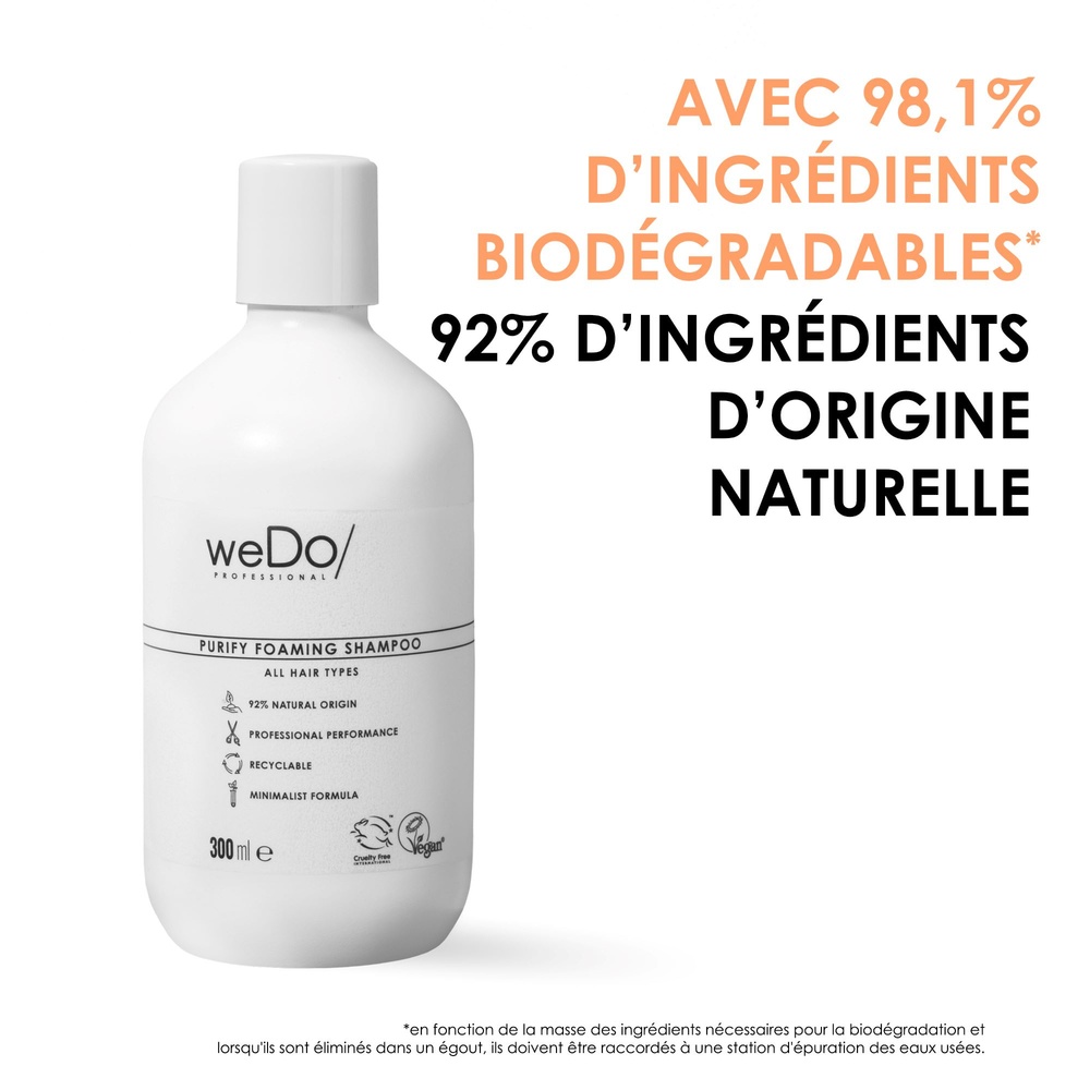 wedo weDo/ Professional Shampooing Moussant Purifiant 300ml Shampoing