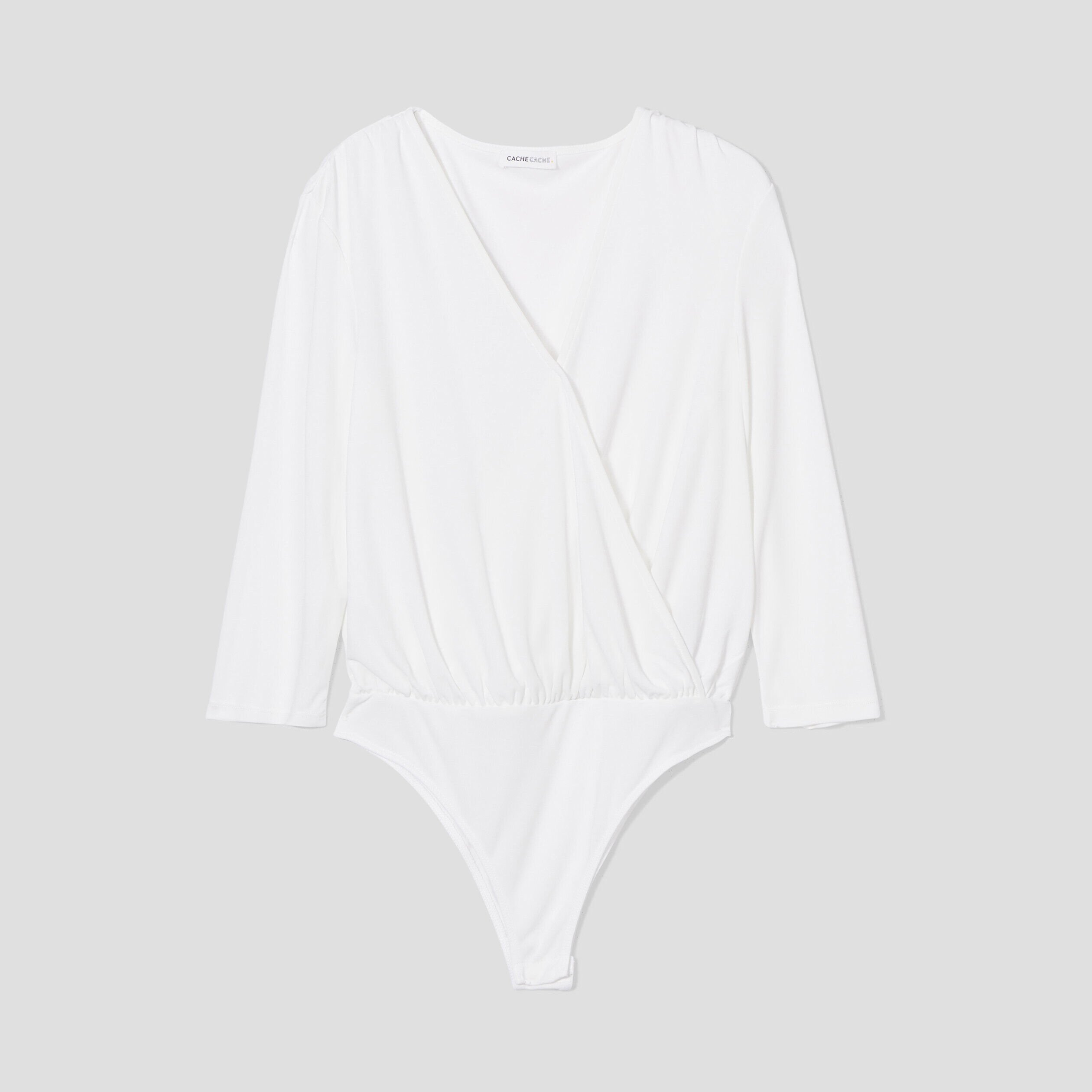 Body col cache-coeur ecru femme | Cache Cache
