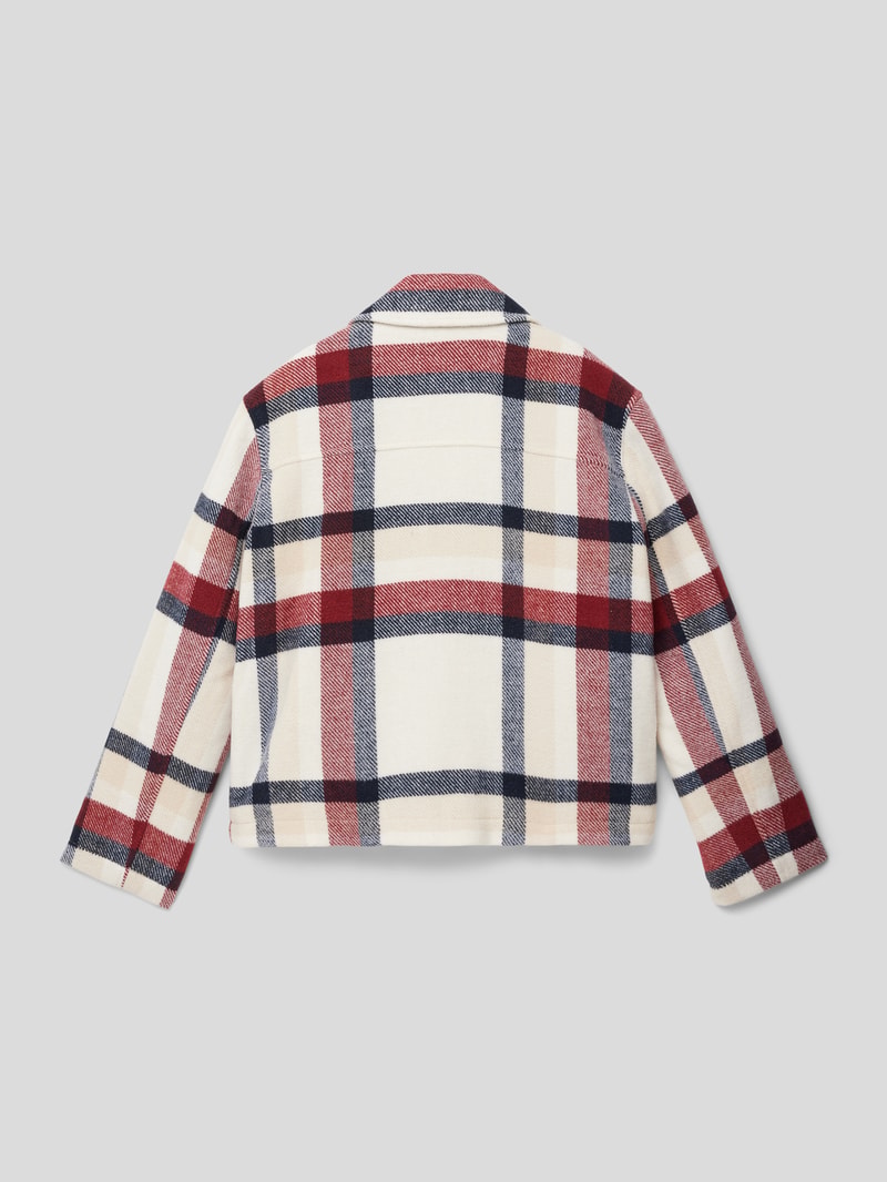 Jacke mit Tartan-Karo in ecru