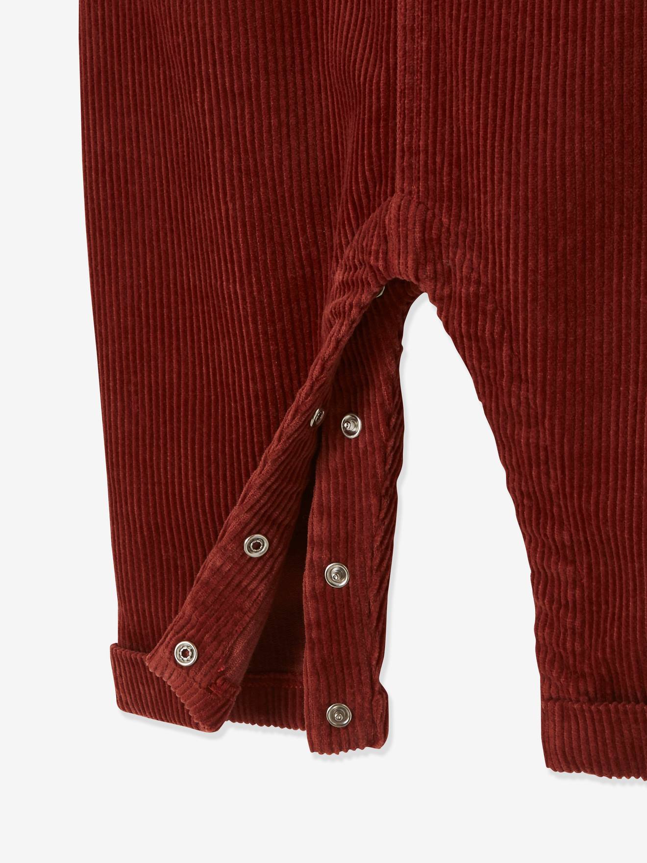 Vertbaudet Jungen Baby Cord-Latzhose - ziegel