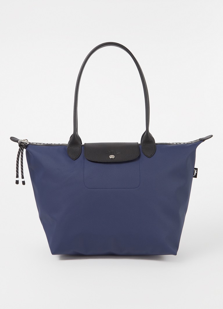 Longchamp Le Pliage Energy -olkalaukku L, kangasta, nahkayksityiskohdilla