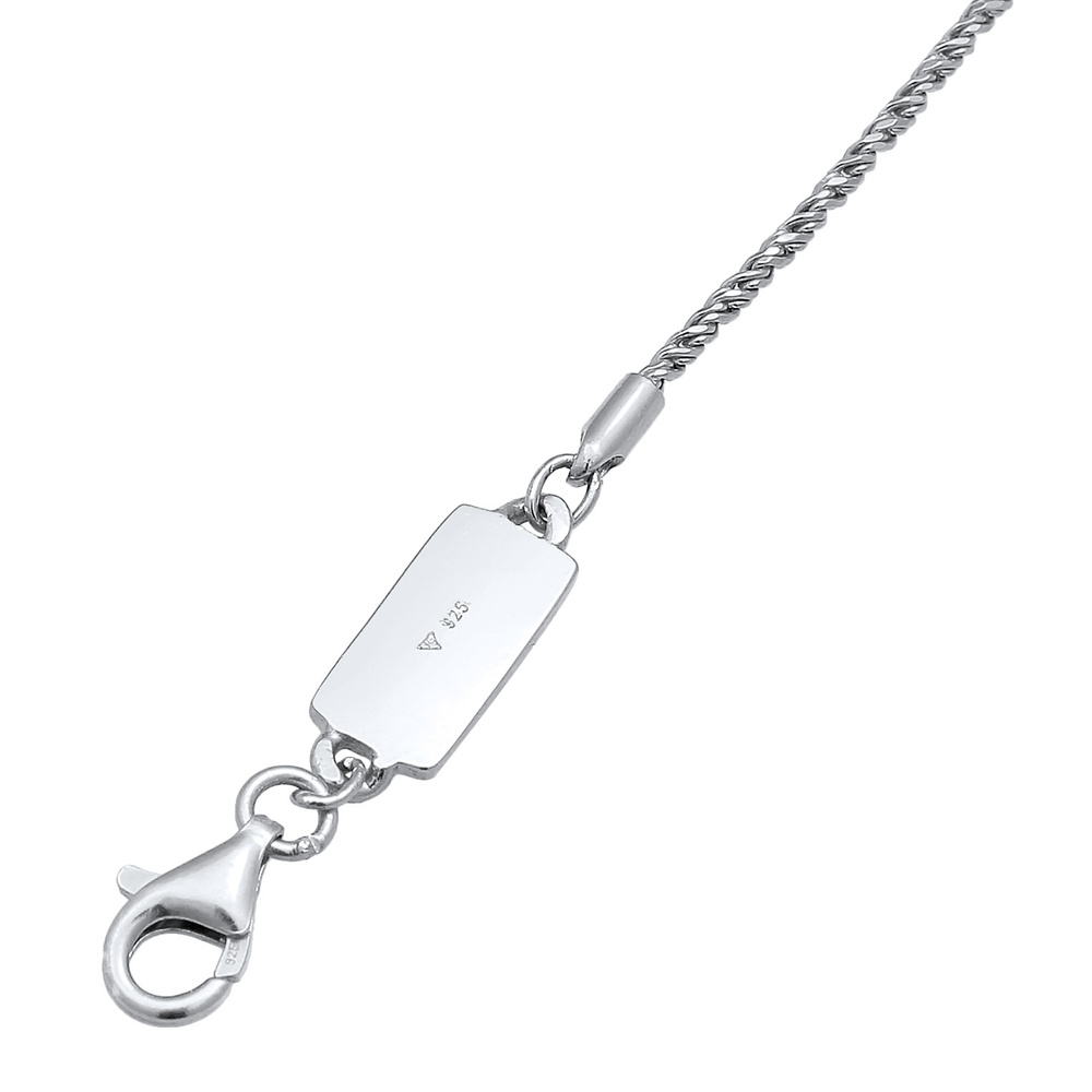 KUZZOI KUZZOI Bracelet Collier pour homme avec cordon torsadé Basic Elegant oxydé en arg Bracelet