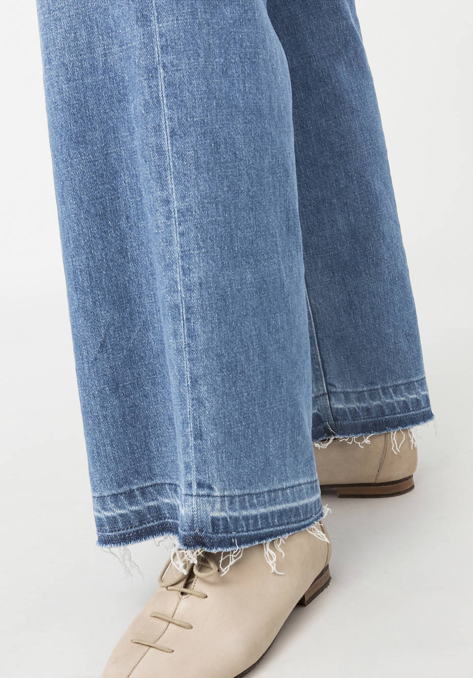 Jeans Wide Leg aus Bio-Denim mit Hanf