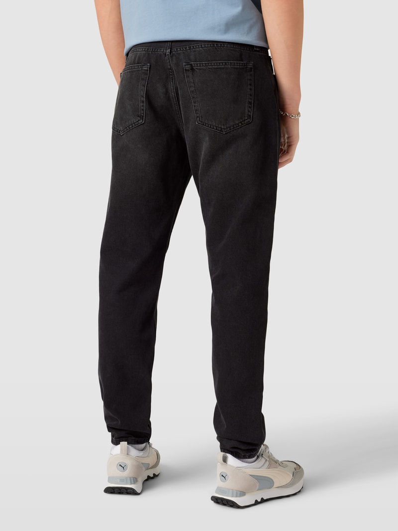 Regular Fit Jeans mit Label-Details in black