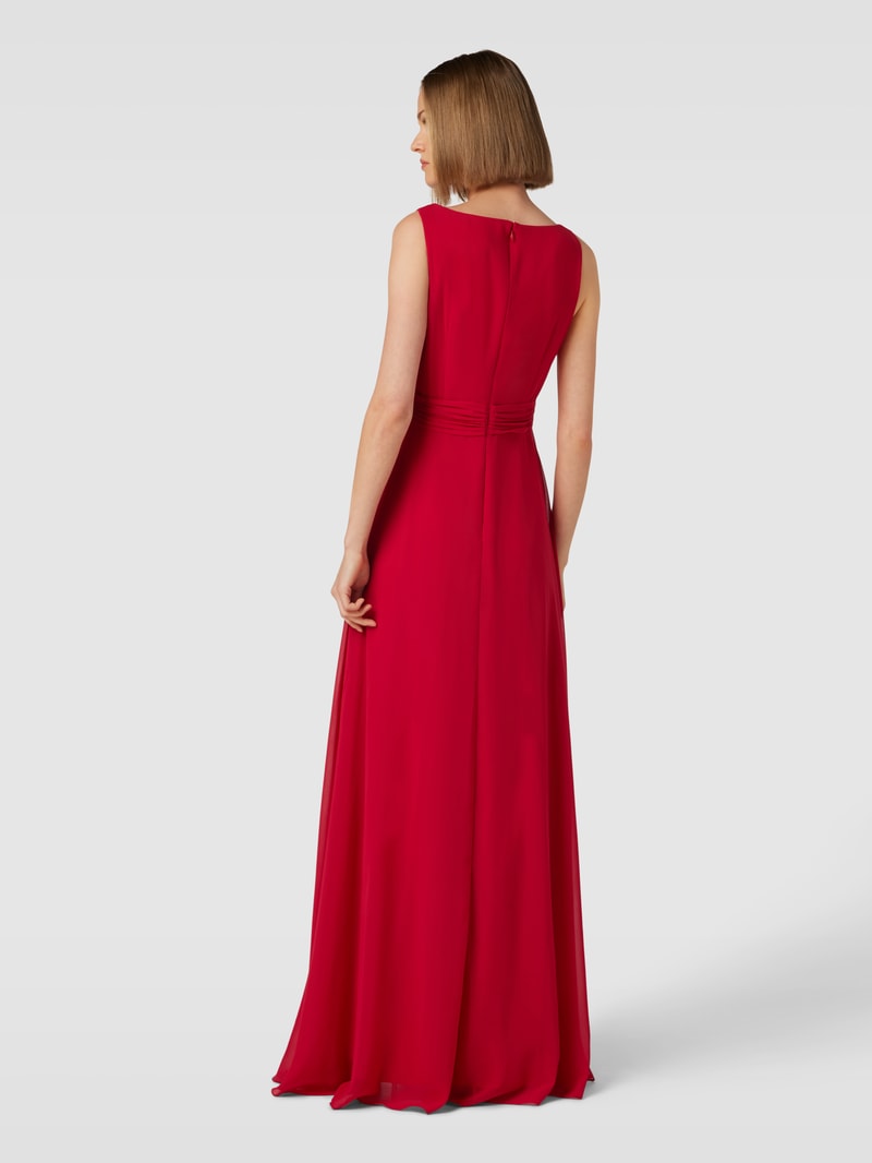 Abendkleid mit Wasserfallausschnitt in rot