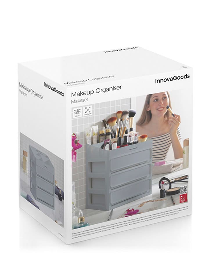 InnovaGoods Make-up Organizer in Grau - (B)26 x (H)29 x (T)19,5 cm günstig kaufen onesize