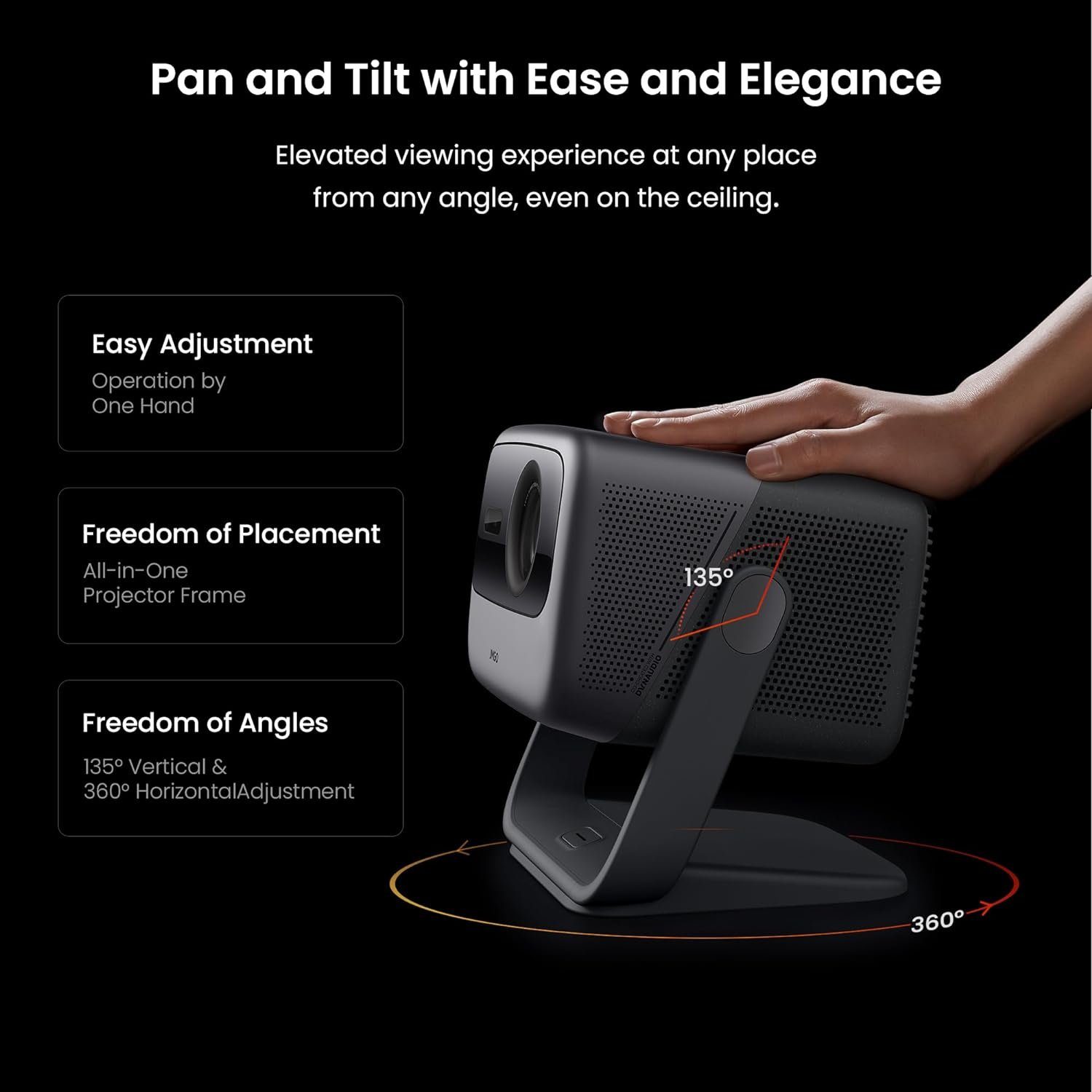 JMGO N1 Ultra Beamer 4K Android TV 11 Heimkin Portabler Projektor (2200 lm, 1600:1, 3840 x 2160 px, 180