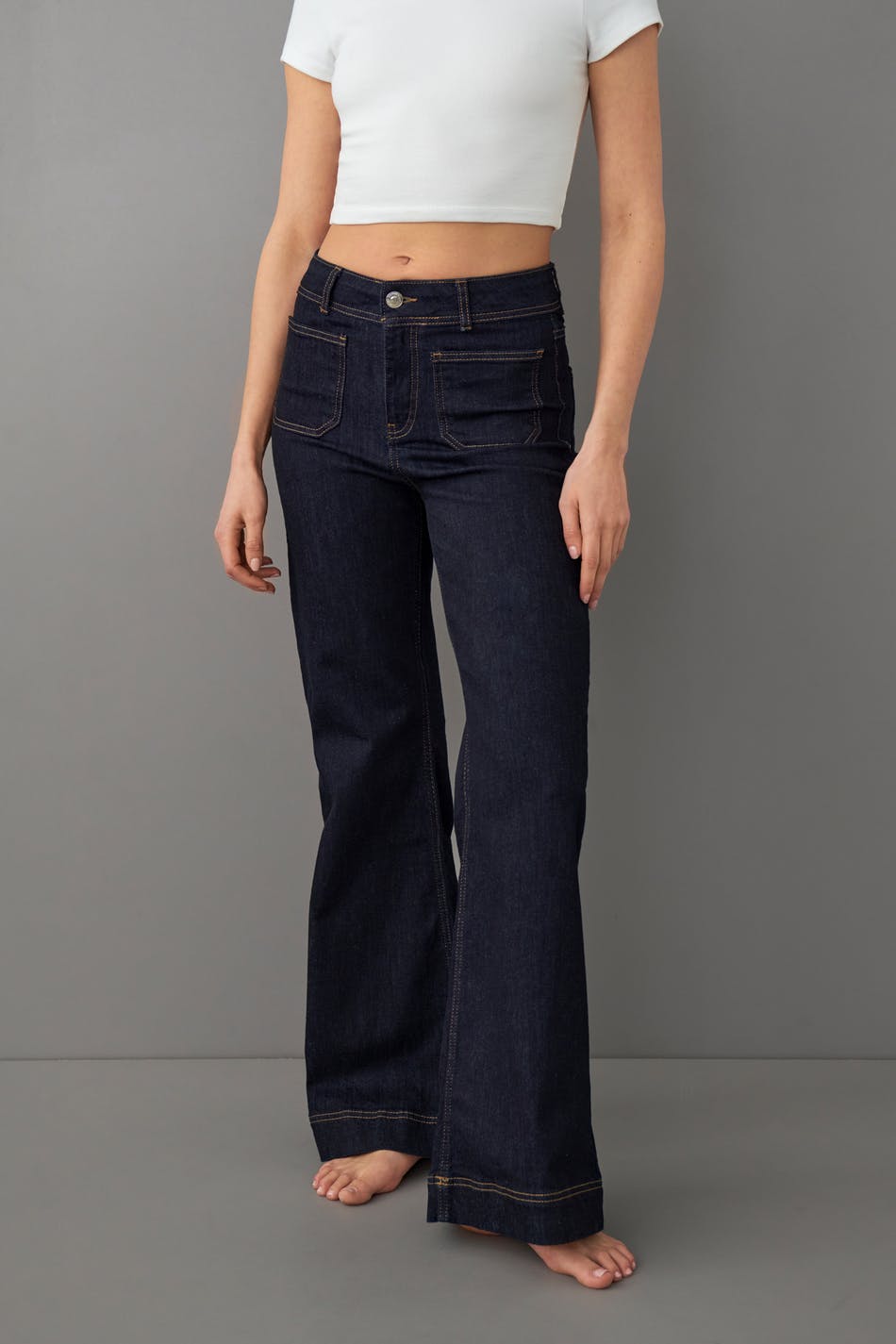 Marine flare jeans