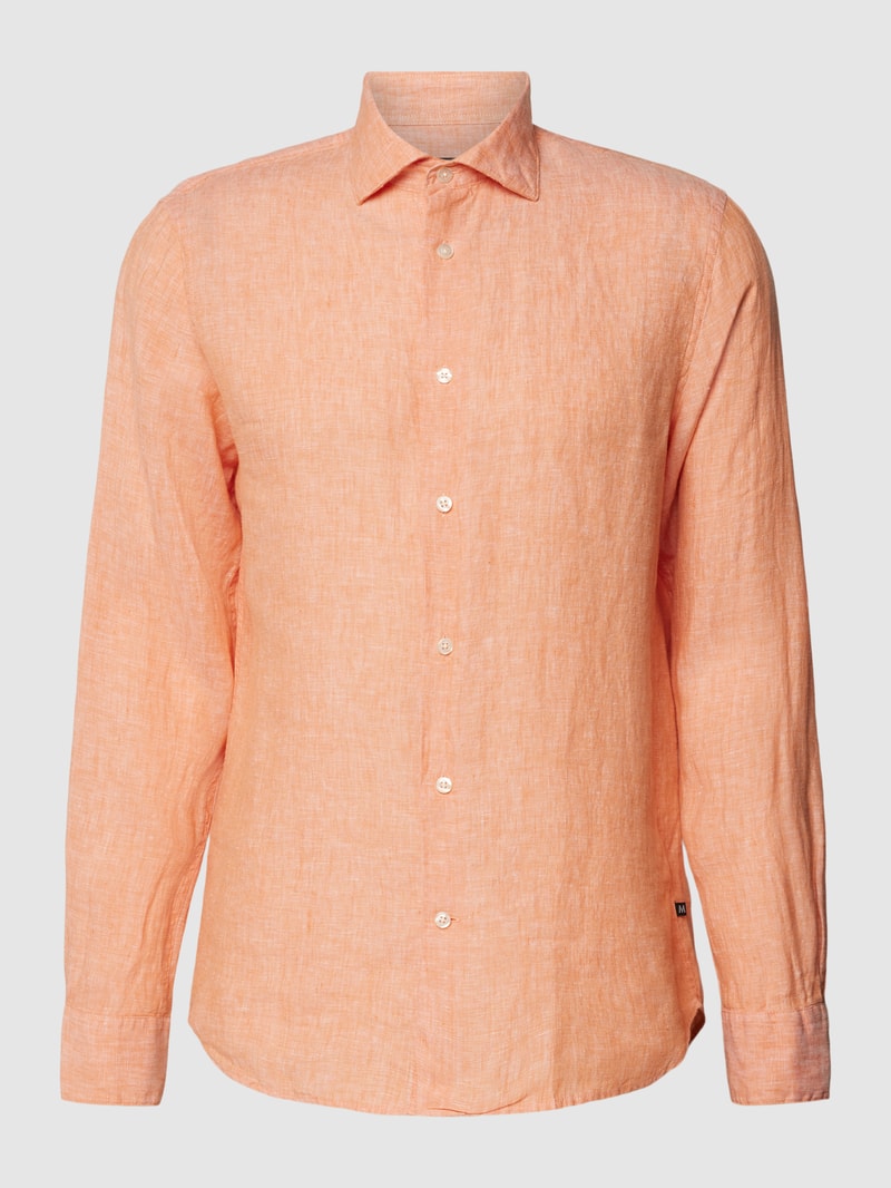 Regular Fit Freizeithemd mit Kentkragen Modell 'marc' in apricot