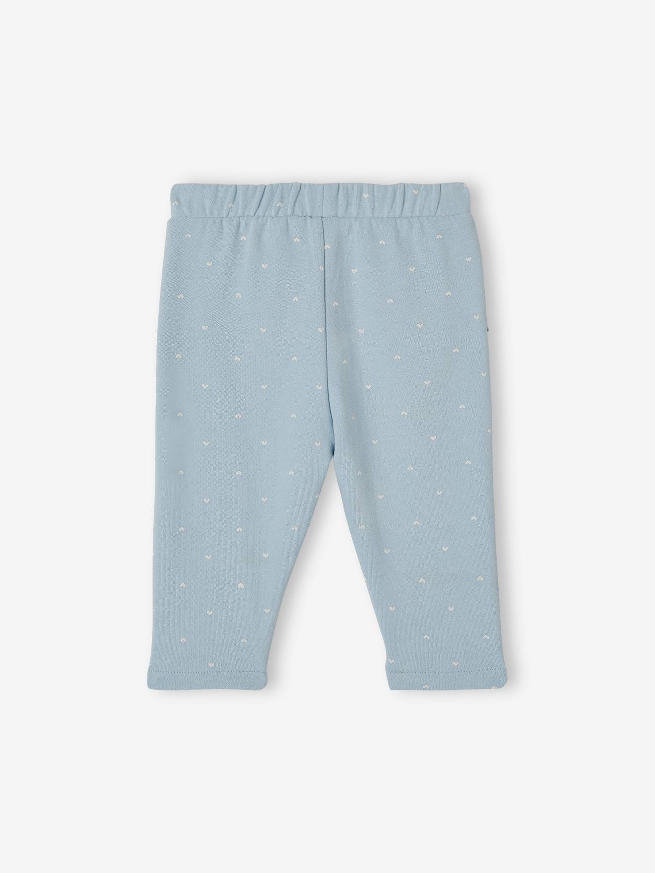 Pantalon molleton bébé fille bleu ciel
