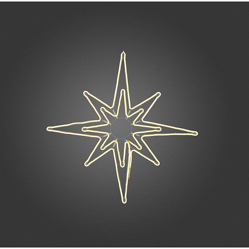 Light IT Lysskilt stjerne 87x86 cm, neon varmhvit