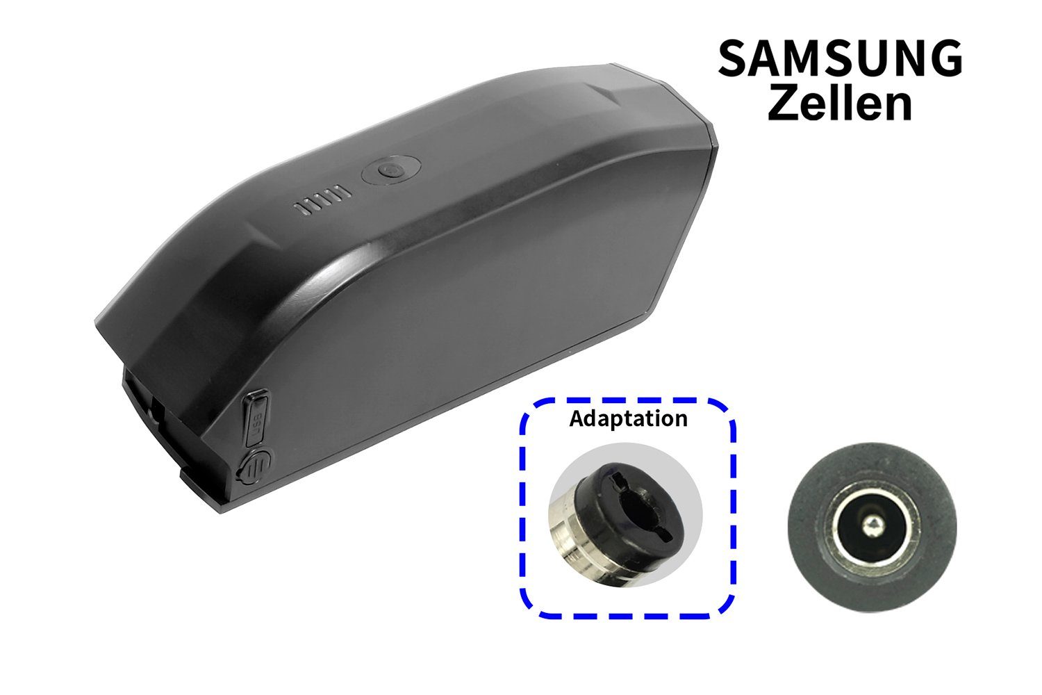 PowerSmart LEB38PV84B.916 E-Bike Akku 17,5 Ah/630 Wh Elektrofahrrad, Samsung Zellen, Li-ion 17500 mAh (36 V)
