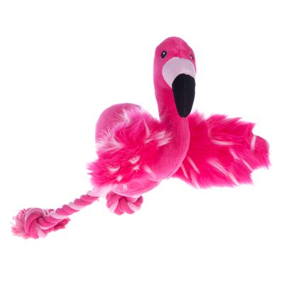 Hundespielzeug Flamingo mit Tau