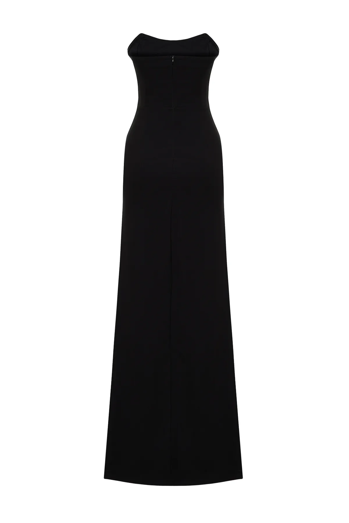 Trendyol Collection  Schwarzes, körperbetontes, gewebtes langes Abendkleid TPRSS24AE00009