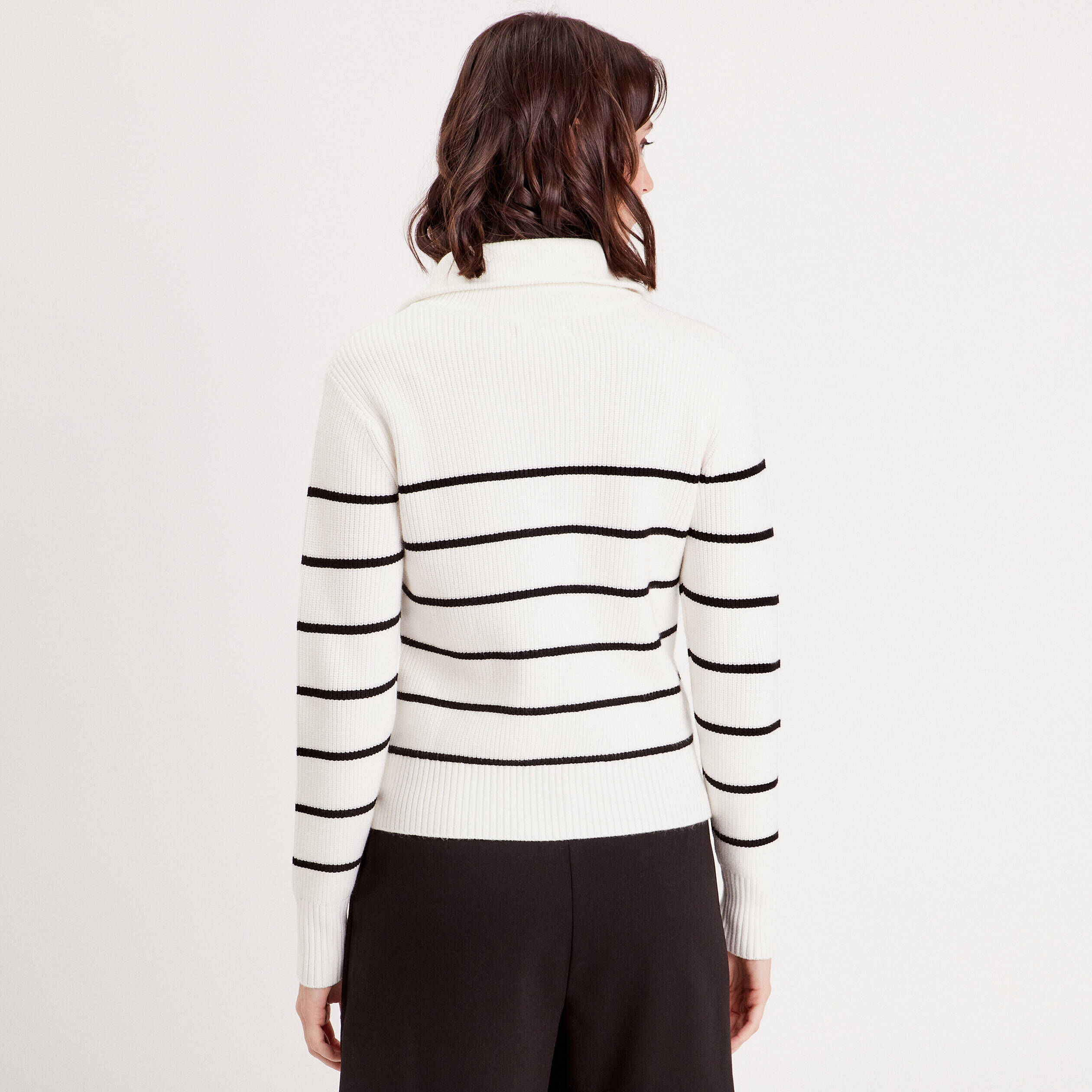 Gilet zippé manches longues ecru femme | Cache Cache