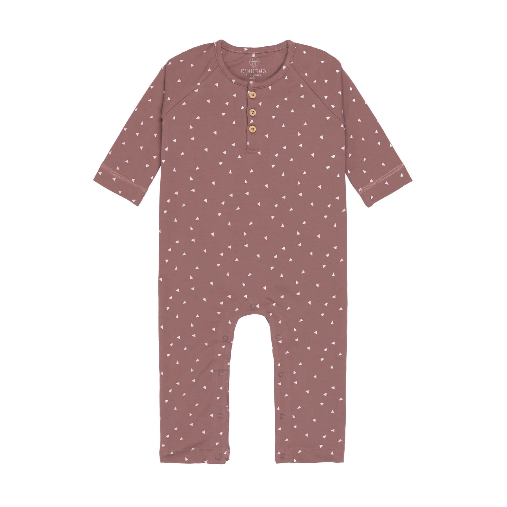 Strampler, Baby Overall - Bio Baumwolle, Triangle Cinnamon