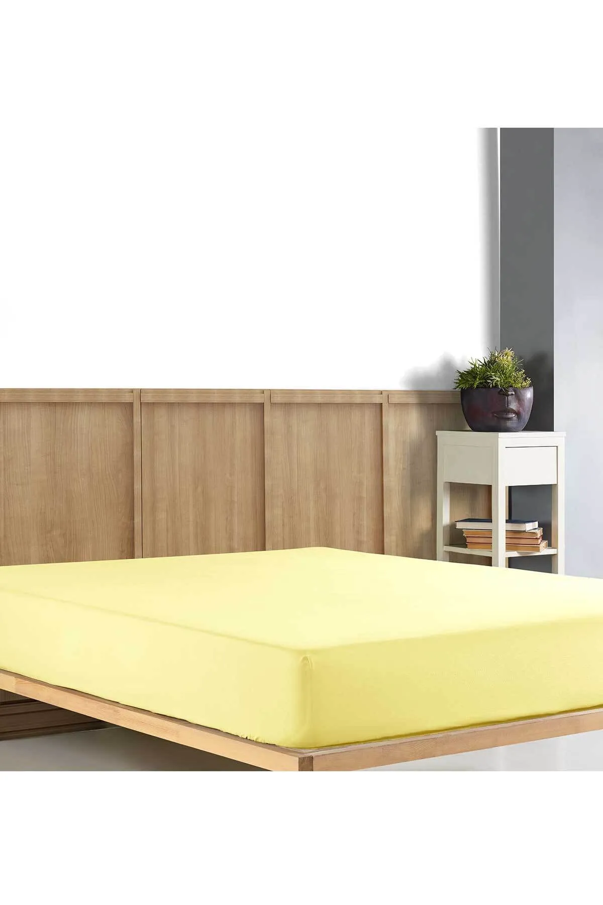 Elart  Spannbettlaken für Doppelbett Ranfors, Gelb (160 x 200 cm)