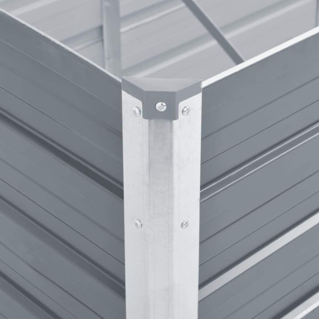 furnicato Hochbeet Garten-Verzinkter Stahl 320x80x45 cm Grau