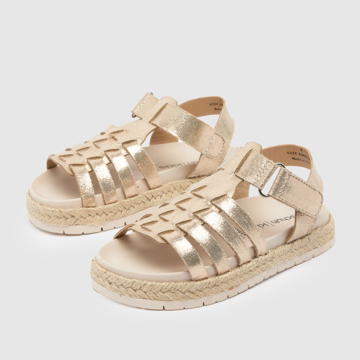 Schuh guldfärgade Tula Fisherman flickor sandaler för småbarn