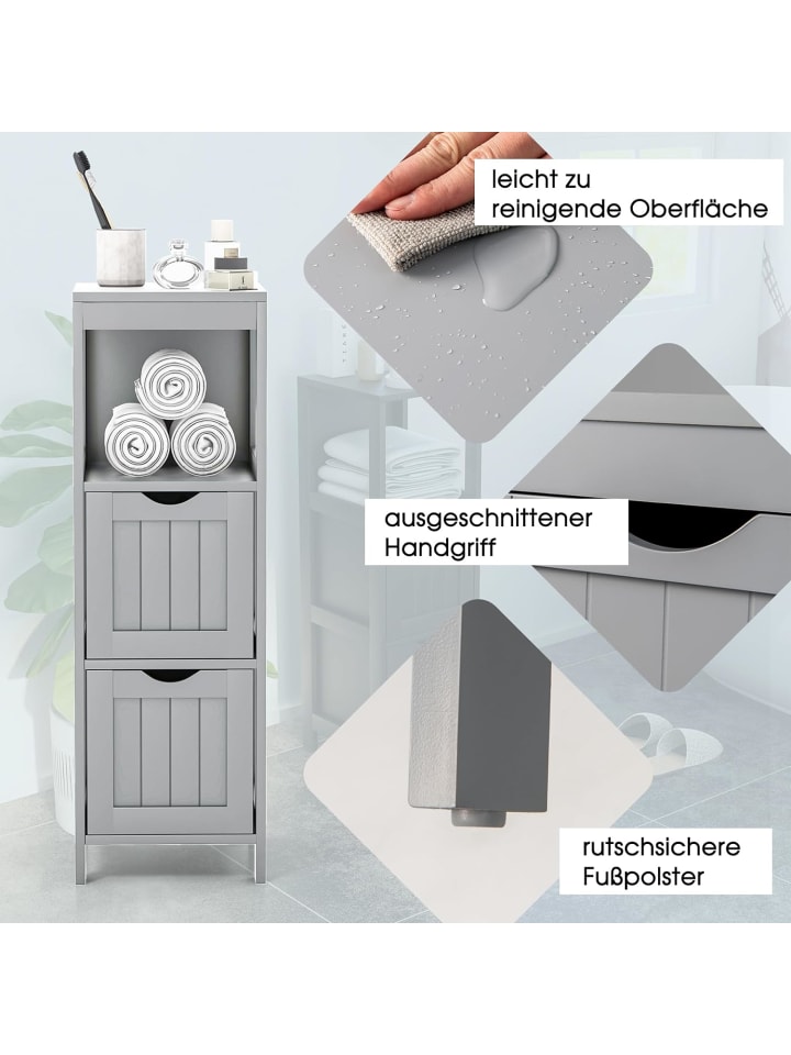 COSTWAY Badezimmerschrank in Grau günstig kaufen onesize