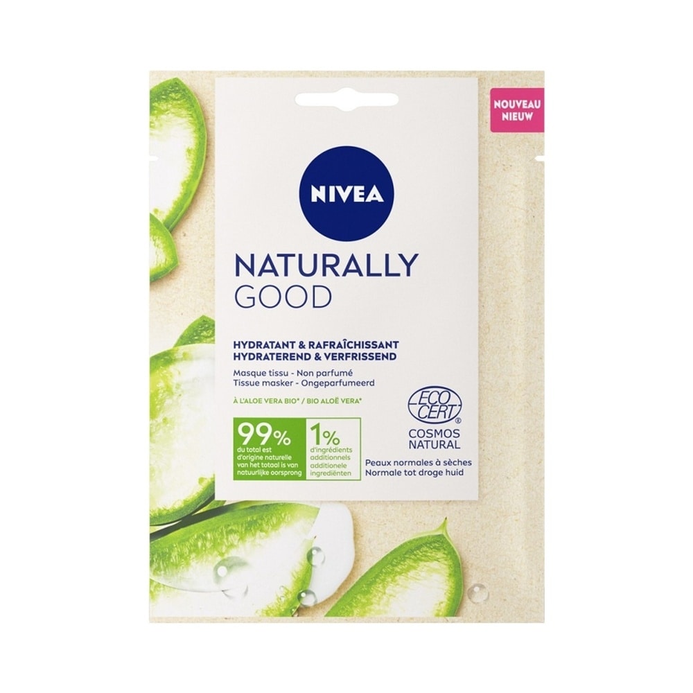 nivea Masque Tissu Aloe Vera Bio Hydratant & Rafraîchissant Certifié Masque visage