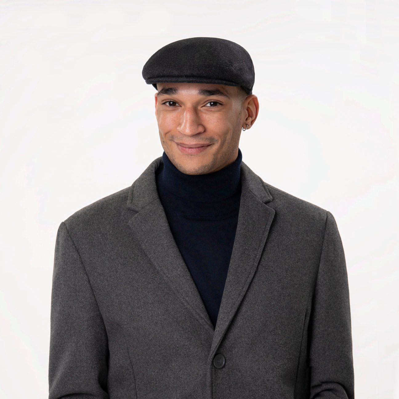 Lipodo Flat Cap (1-St) Flatcap mit Schirm, Made in Italy